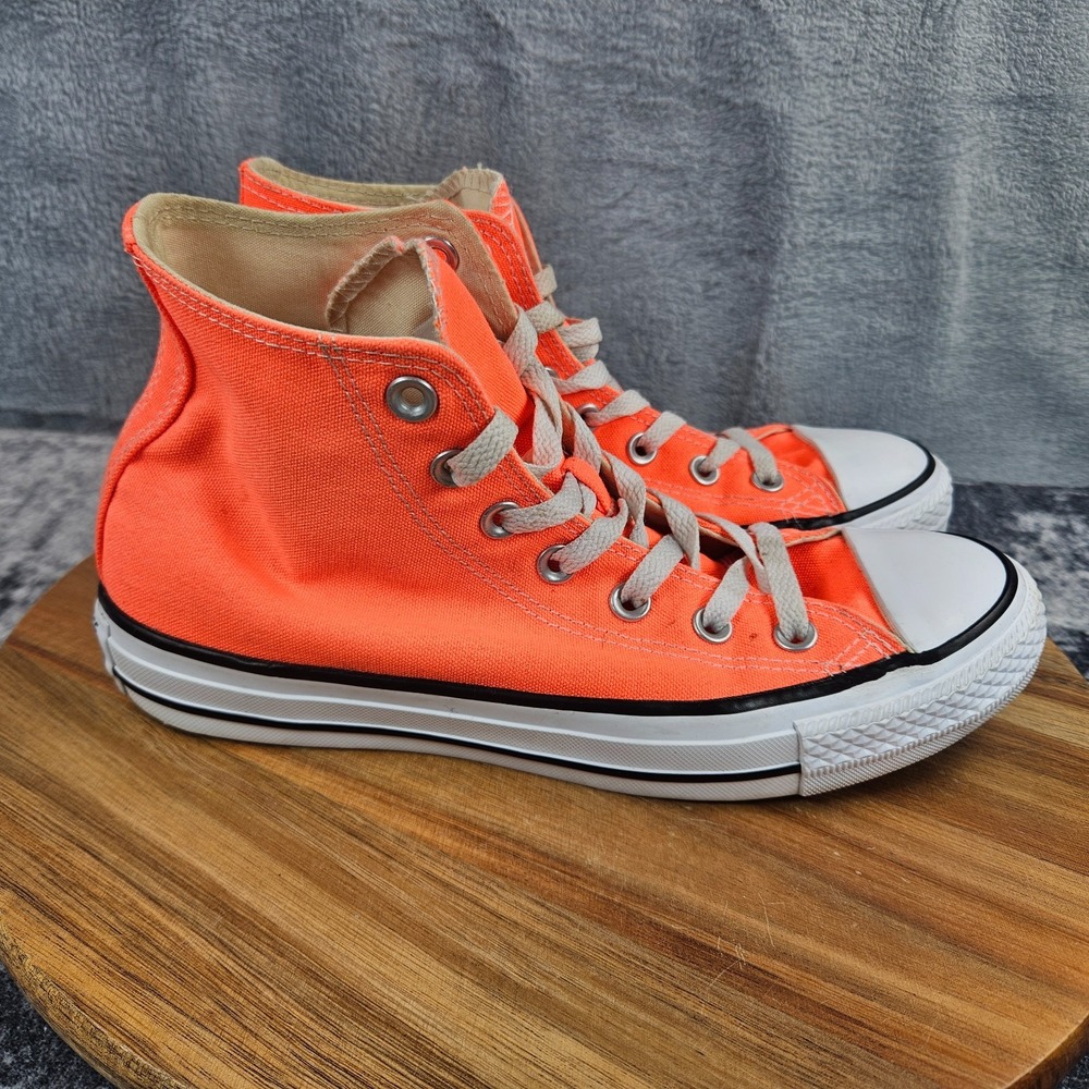 Converse Chuck Taylor All Star High Womens Size 8 Bright Orange Shoes Sneakers